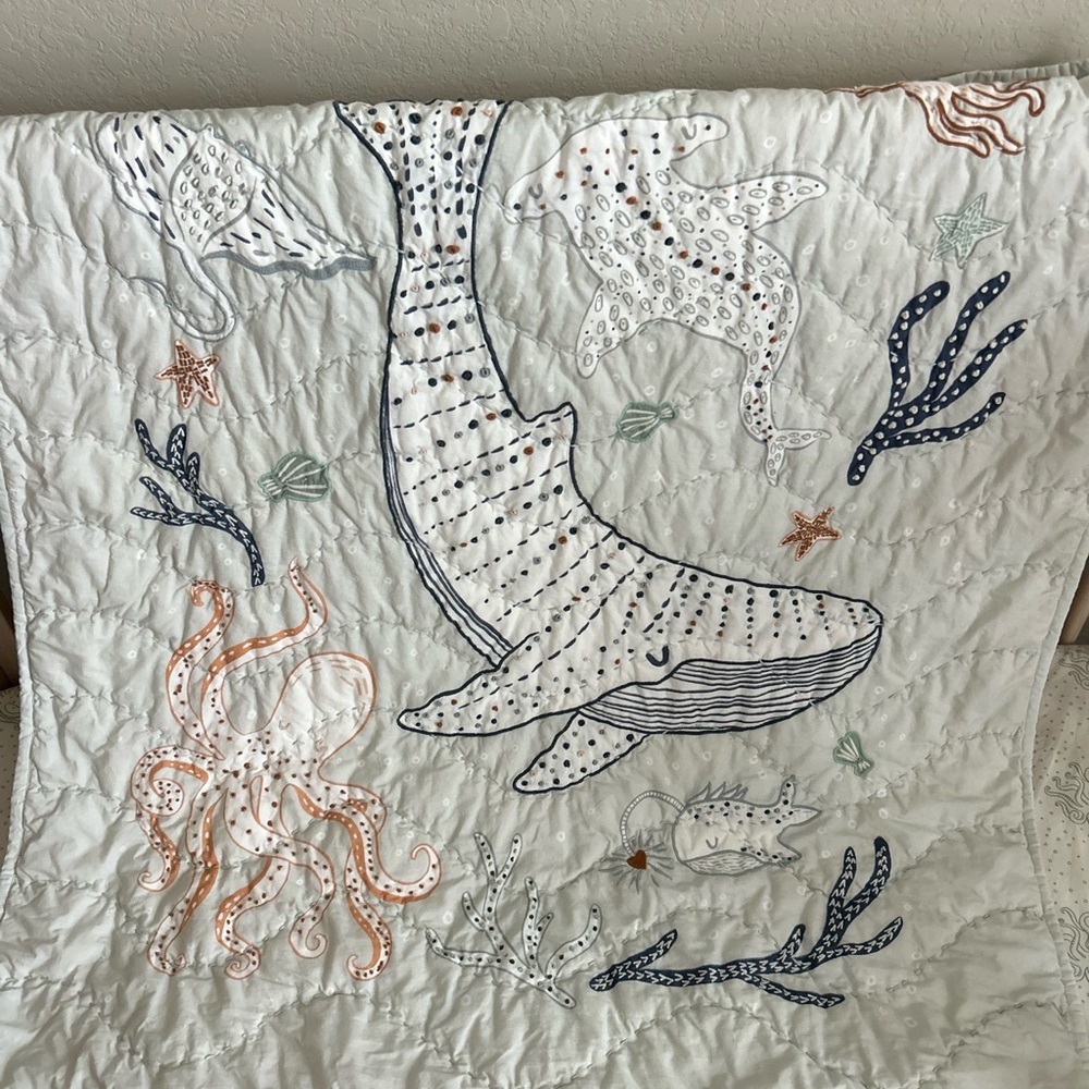 Oceanic Adventure Quilted Coverlet